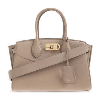 Ferragamo Dames, Tassen, Beige, Maat: ONE Size Leer