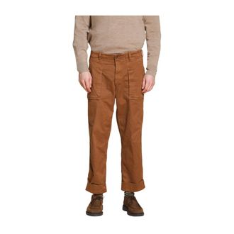 Mason's Chinos, male, Brown, 3XL, Gabardine Relaxed Fit Cargo Trousers Brown