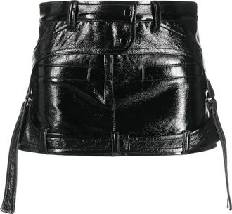 Courr&egrave;ges Falda Vinilo Mini - Skirts - Mujer - Negro - M