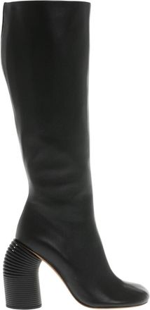Off-white Black Leather Boots