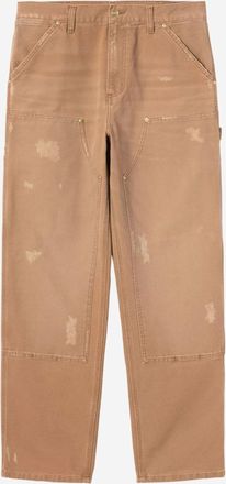 Carhartt Work in Progress Mens Cotton Trousers With Double Knee Light Brown