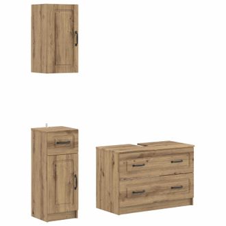 vidaXL Juego De Armarios De Ba&ntilde;o De 3 Piezas Utrecht Roble Artisan Vidaxl