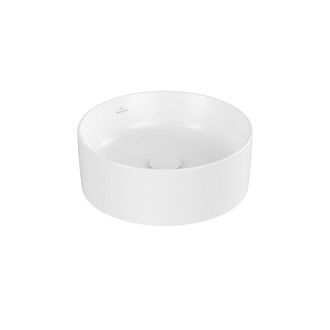 Villeroy & Boch Collaro opzetwastafell rond &Oslash;40cm - zonder overloop zonder kraangat ceramic+ stone white