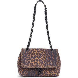 Rebecca Minkoff Edie Whipstitch Suede Crossbody Bag in Leopard at Nordstrom Rack