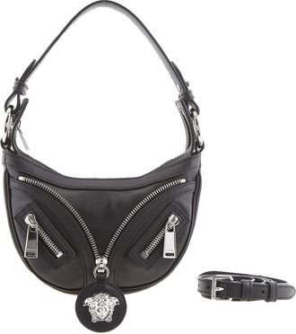 Versace Repeat Mini Black Hobo Bag