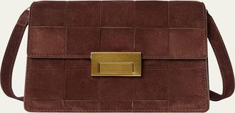 Loeffler Randall Delphine Woven Suede Crossbody Bag