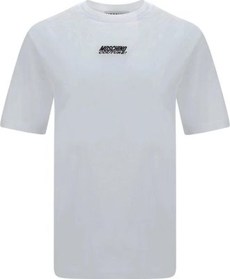 Moschino Maglietta ricamata a logo Moschino
