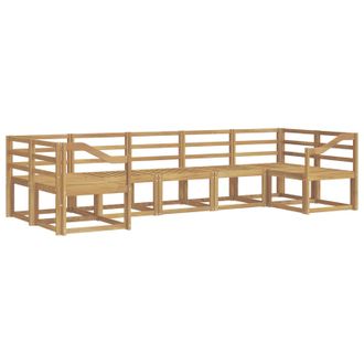 vidaXL Conjunto De Sof&aacute;s De Exterior 7 Pcs Blanco Vidaxl