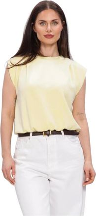 Minus Dames, Blouses & Shirts, Geel, Maat: 2XL