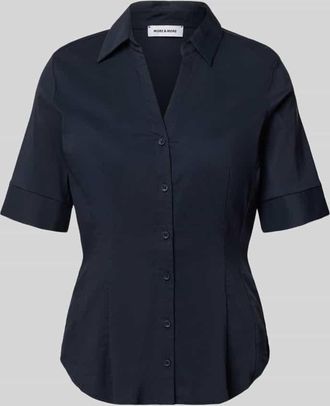 More & More More & More Hemdbluse im Halbarm-Design in Marine, Gr&ouml;&szlig;e 34