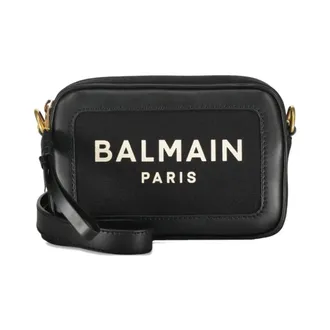 Balmain Cross Body Bags, female, Black, Size: ONE SIZE Logo Shoulder Bag