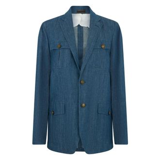 Moorer Denim Jackets, male, Blue, Size: M Denim Jacket