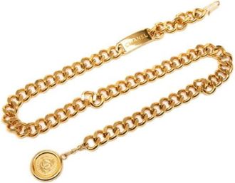Chanel Pre-owned Chain Belt - Dames - Vintage Accessoires - Geel - ONE Size - Vintage