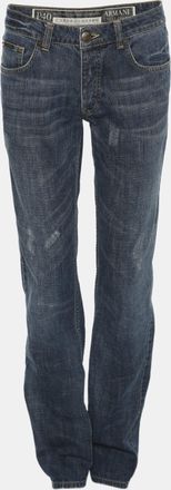 Armani Blue Denim Distressed Jeans