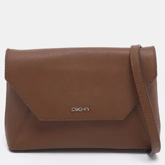 DKNY Dkny Tan Leather Bryant Park Envelope Crossbody Bag