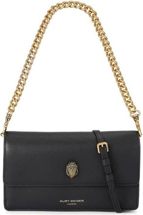 Kurt Geiger Small Sloane Soft Leather Crossbody Bag in Black at Nordstrom