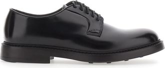 Doucal's Black Leather Lace Up Shoes