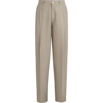 Brunello Cucinelli Cotton and linen trousers in Khaki at Nordstrom, Size 48 It