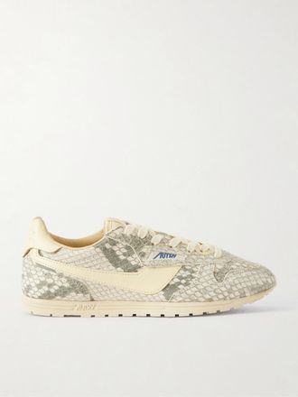 Autry Sneakers In Camoscio Effetto Serpente Windspin - Stampa animalier