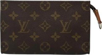 Louis Vuitton Pre-owned Canvas pouches - Dames - Vintage Clutch - Bruin - ONE Size - Leer - Vintage