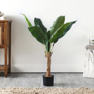 Safavieh Faux 40 Inch Potted Banana Leaf Tree