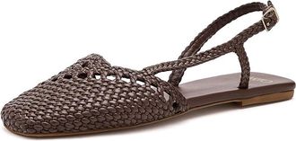 Franco Sarto Ilona Slingback Womens Flat Shoes Brown : 6.5 M, Leather