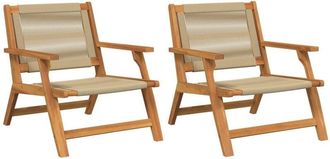 vidaXL Vidaxl - Garden Furniture 2 pcs Beige 78 x 67 x 73cm Solid Acacia wood