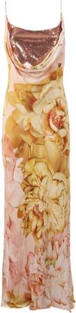 Clips Pastel Floral Sequined Maxi Dress