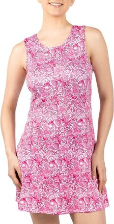 Tailorbyrd Paisley Print Sleeveless Performance Dress in Pink at Nordstrom Rack, Size X-Large