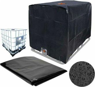 OEM Funda Para Dep&oacute;sito Ibc De 1000 L, 116 X 100 X 120 Cm, Resistente A Los Rayos Uv Y A La Lluvia (negra)