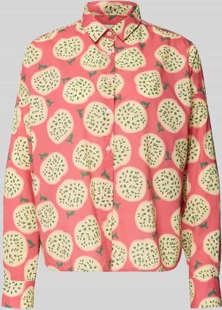 0039 Italy 0039 Italy Relaxed Fit Bluse im Allover-Look Modell LUCY in Pink, Gr&ouml;&szlig;e XXL