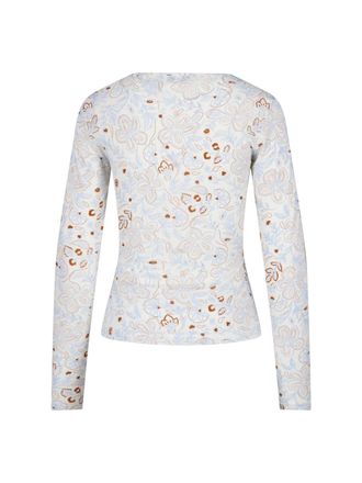 adidas Floral-Print Cotton T-Shirt - White