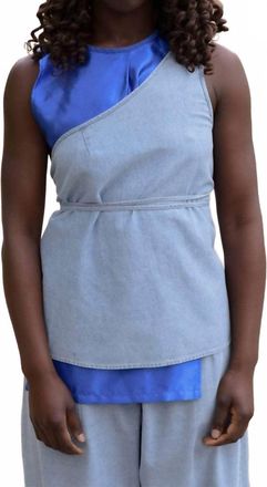BASERANGE Eye Top In Light Blue Wash
