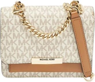 Michael Kors Pre-owned Cross Body Bags, female, White, Size: ONE SIZE Pre-owned Canvas Cross Body Bag