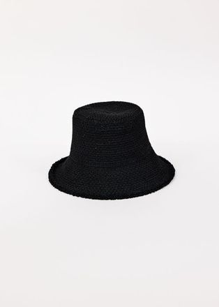 Hat Attack Penny Woven Bucket in Black at Nordstrom