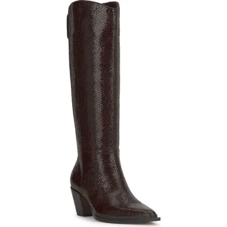 Jessica Simpson Hemmia Pointed Toe Knee High Boot in Dark Truffle at Nordstrom Rack, Size 6.5