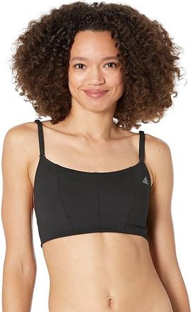 adidas Studio Light Support Better Level Bra Womens Lingerie Black : XS D-DD, Polyester/Elastane