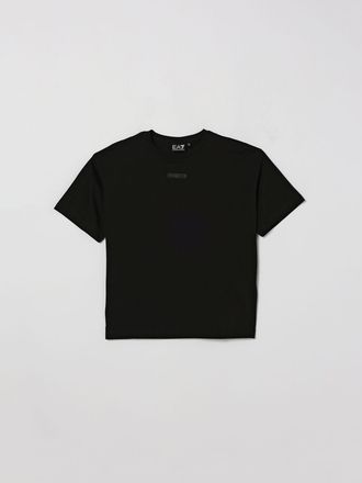 Emporio Armani T-shirt in cotone con logo e fiori