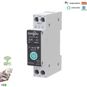OEM Interruptor Inteligente Wi-fi De 20 A Para Alexa, Google Assistant, Control Remoto Por Aplicaci&oacute;n, Disyuntor Wi-fi Con Medici&oacute;n, Control Por Voz Y Tem