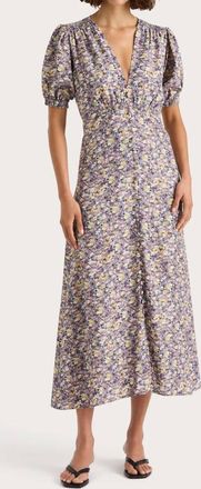 Faithfull The Brand Bellavista Midi Dress In Valerie Floral Purple
