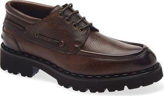 Eleventy Lug Sole Boat Shoe in 05 Brown at Nordstrom, Size 43