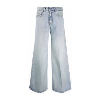 Diesel Wide Leg Jeans - Dames - Loose Fit Jeans - Blauw - W27 - Katoen - Jeans
