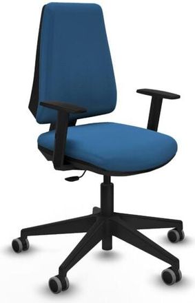 Piqueras y Crespo Piqueras Y Crespo - Elche Cp Similpiel Azul Claro Brazos 1d Base Piramidal Ruedas Engomadas 65mm