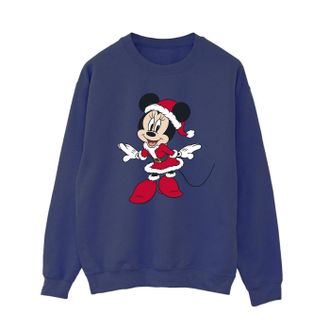 Disney Dames/Dames Minnie Mouse Kerst Sweatshirt (Marineblauw)