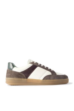Mr P. Colour-Block Suede and Leather Sneakers