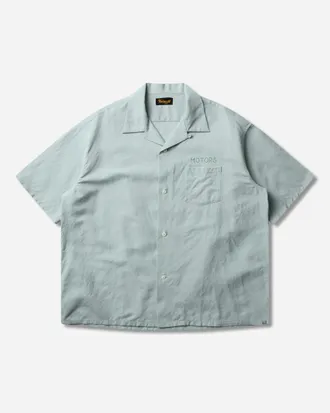 Visvim Men s Crosby Shortsleeve Shirt Light Blue