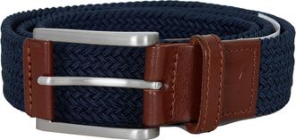 Puma Puma Golf Mens Jackpot Braided Belt - Navy Blazer/Leather Brown - S/M