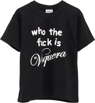 Vaquera T-shirt met tekst - Zwart