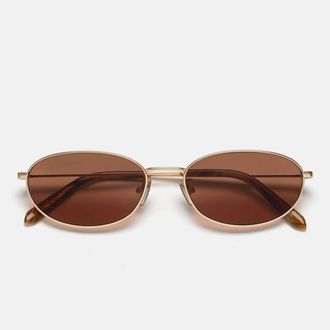Retro Superfuture Scratch Egg Sunglasses V21 Gold/Red Unisex