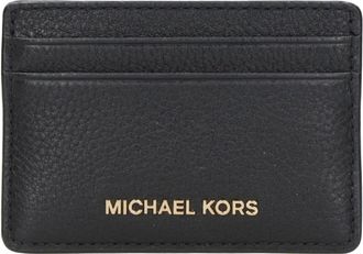Michael Kors Pebbled Leather Card Case - Dames - Portefeuilles - Zwart - ONE Size - Leer - Accessoires